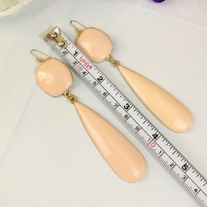 H&M Peach Enamel Dangling Earrings